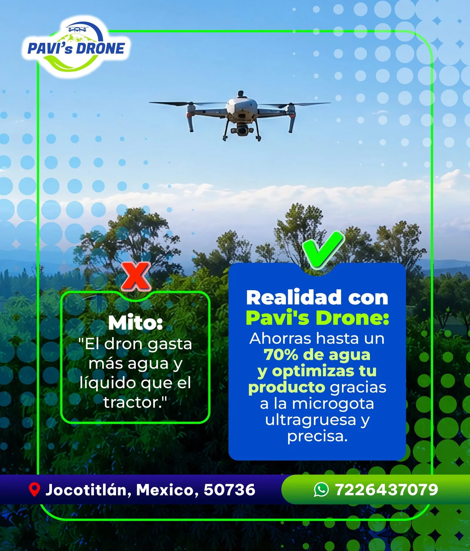 Aplicación aérea sobre cultivo de agave